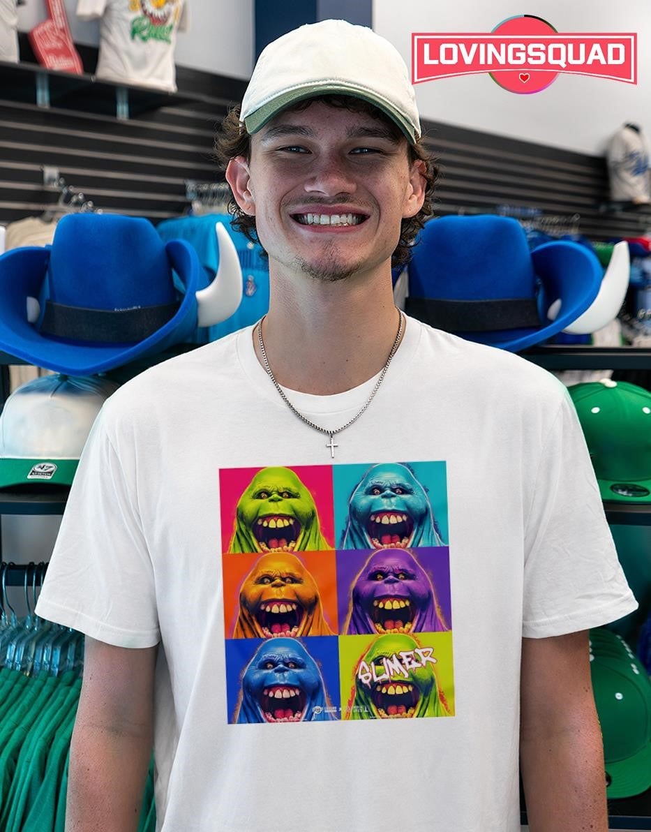 Slimer Pop Culture Collage Ghostbusters T-shirt