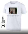 Slone playing guitar thinking too much shirt