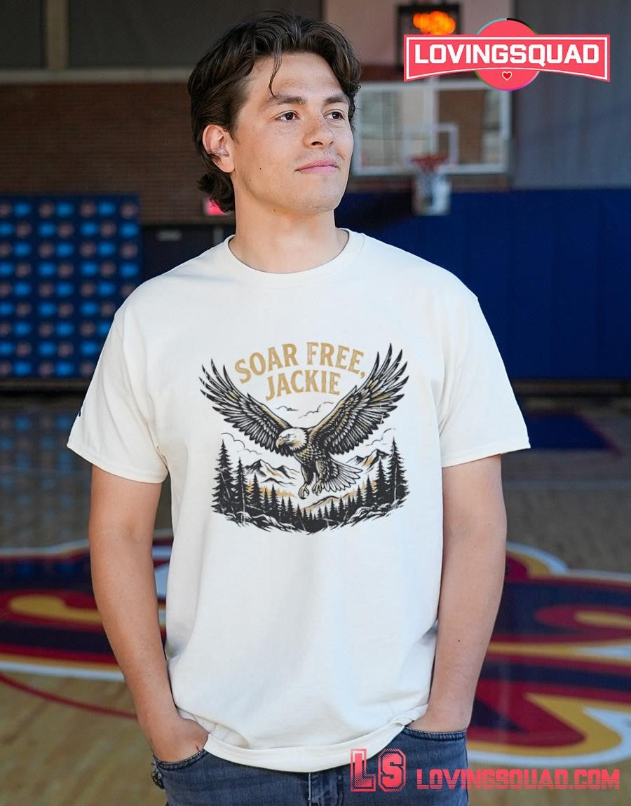 Soar Free Jackie Big Bear Bald Eagle Memorial T-Shirt