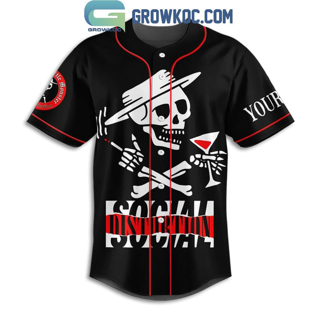 Social Distortion Don’t Drag Me Down Personalized Baseball Jersey