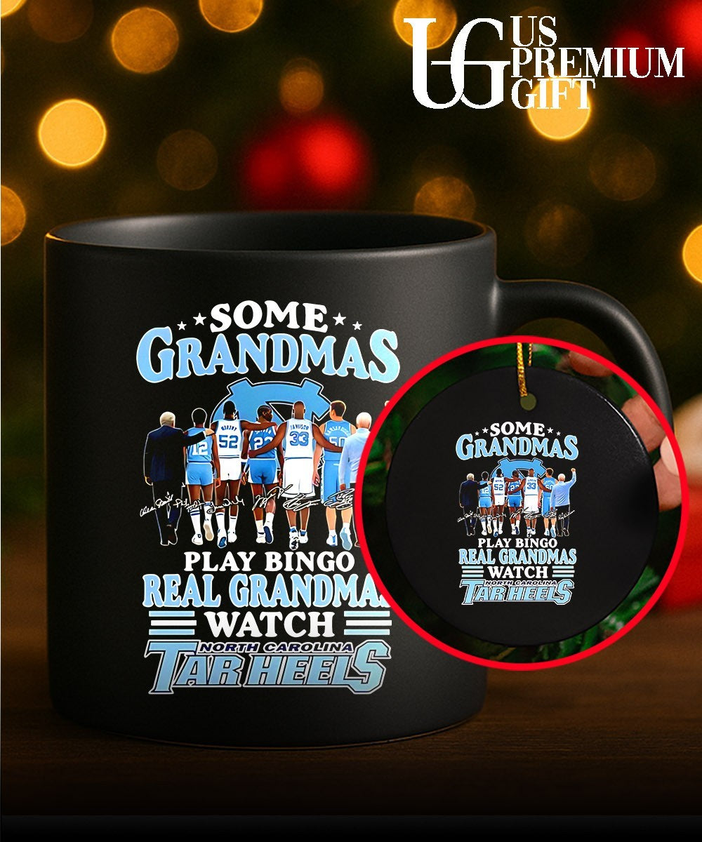 Some Grandmas play bingo real grandmas watch North Carolina Tar Heels signature shirt