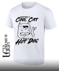 Sometimes a cool cat a needs a hot dog shirt