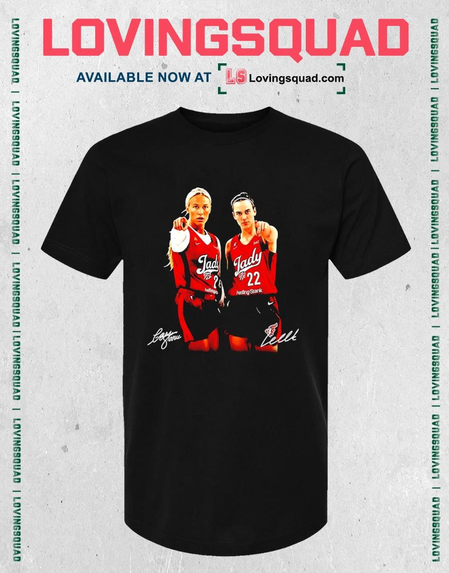 Sophie Cunningham And Caitlin Clark Indy Signatures T-Shirt