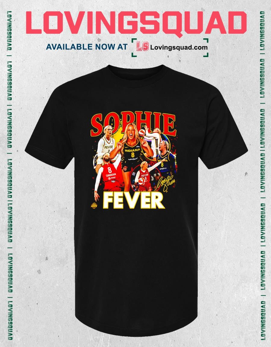 Sophie Cunningham Indiana Fever Basketball Player Crossroads Signature T-Shirt