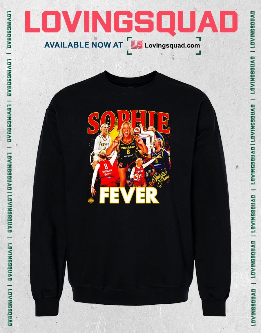 Sophie Cunningham Indiana Fever Basketball Player Crossroads Signature T-Shirt