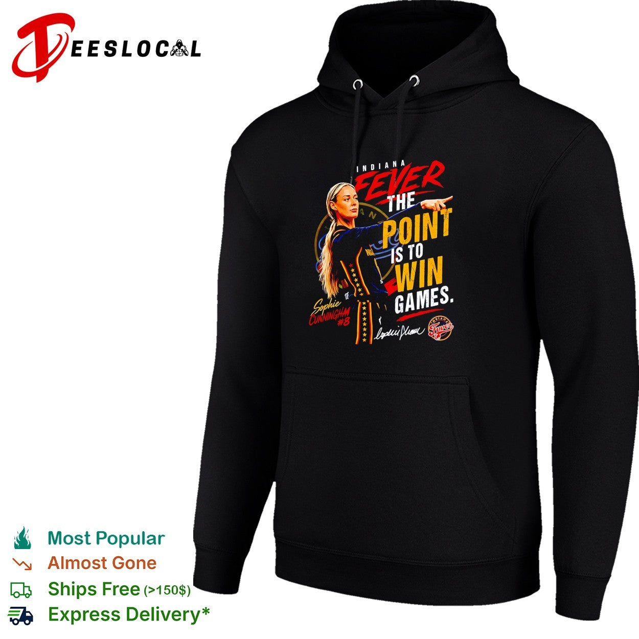Sophie Cunningham Indiana Fever the point is to win games shirt