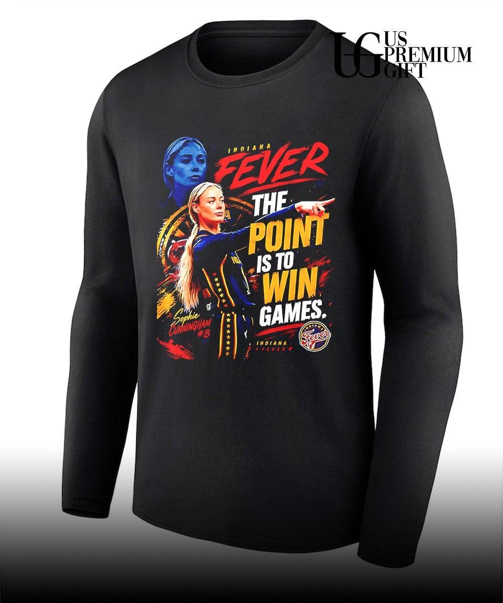 Sophie Cunningham Indiana Fever the point is to win games portrait shirt