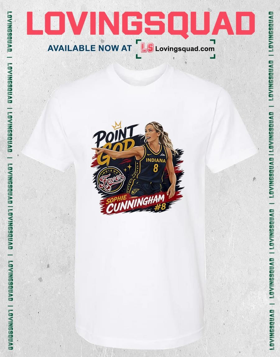 Sophie Point God Number 8 And Indiana And Fever Graphic Fan Shirt