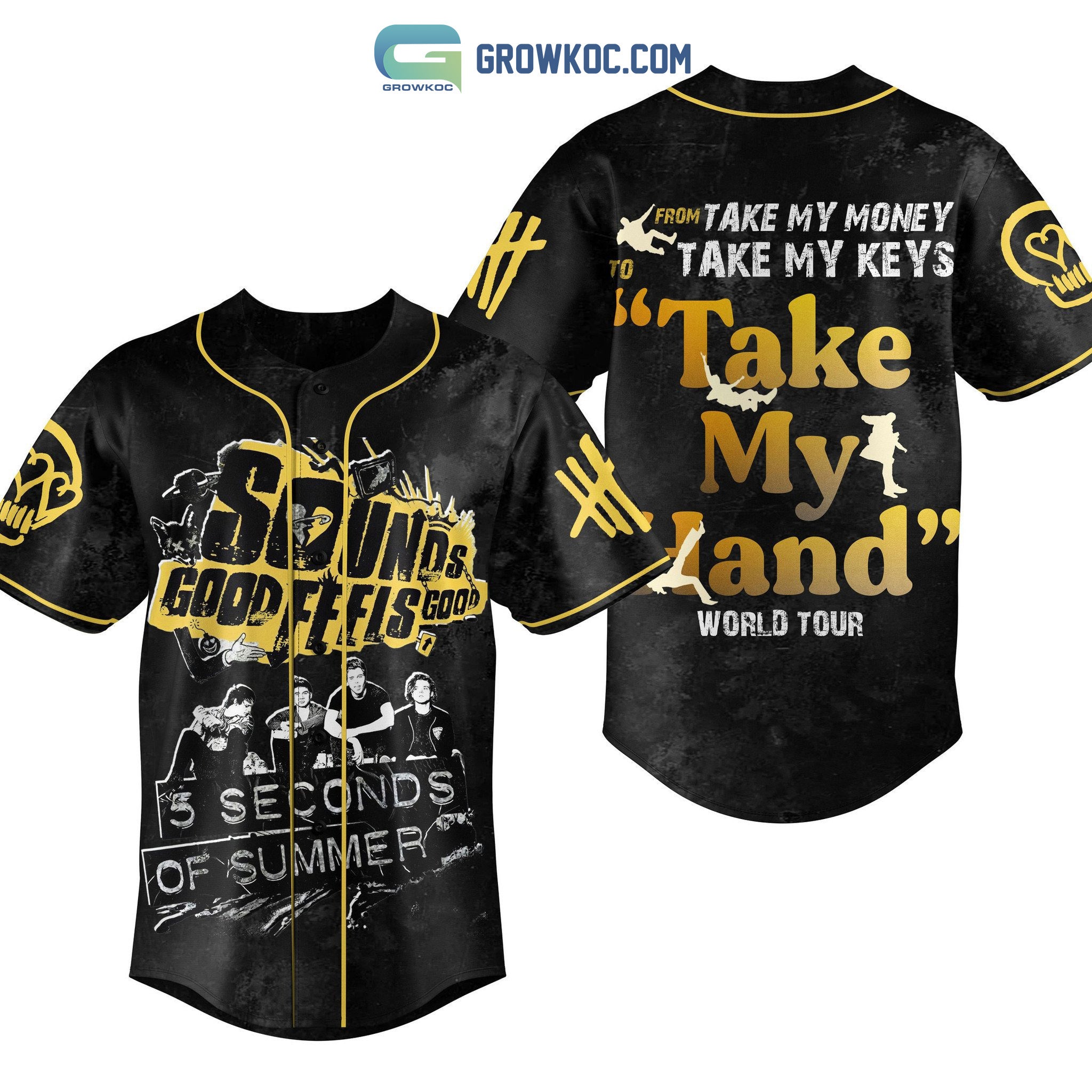 Sounds Good Feels Good 5 Seconds Of Summer Baseball Jersey