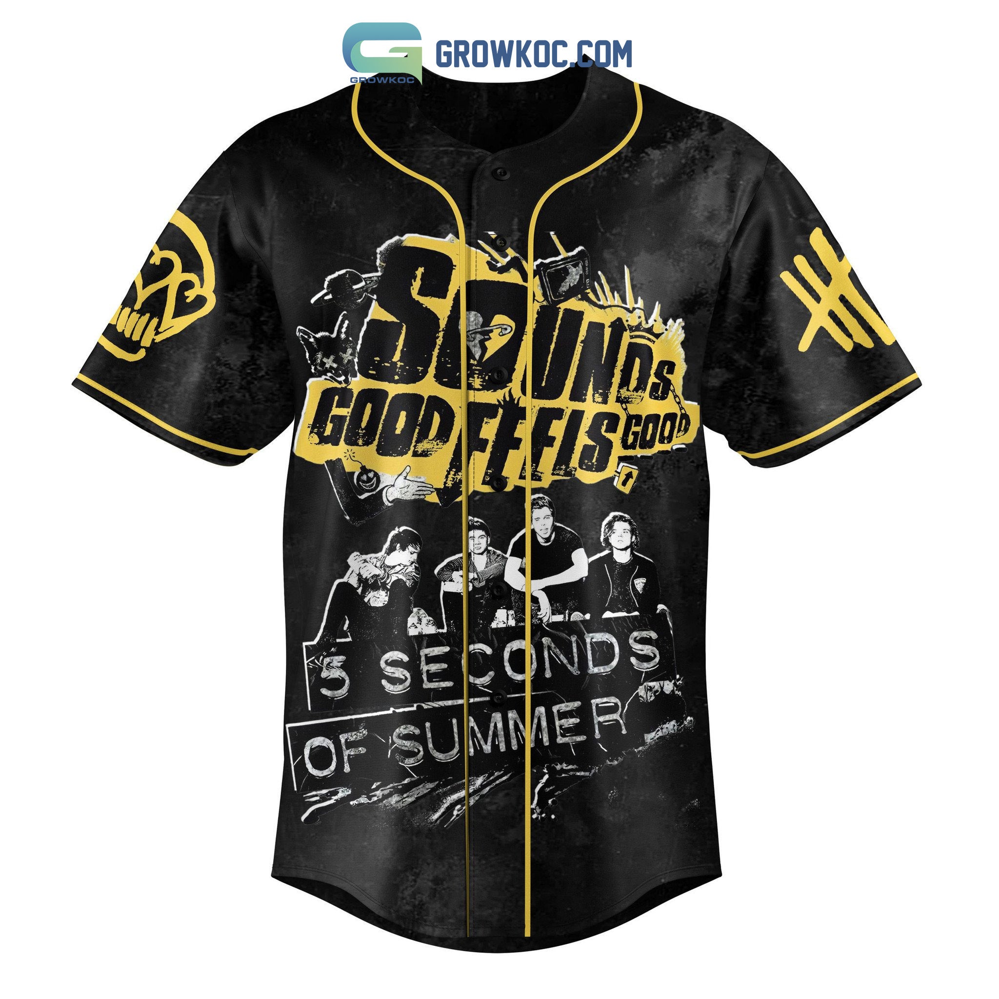 Sounds Good Feels Good 5 Seconds Of Summer Baseball Jersey