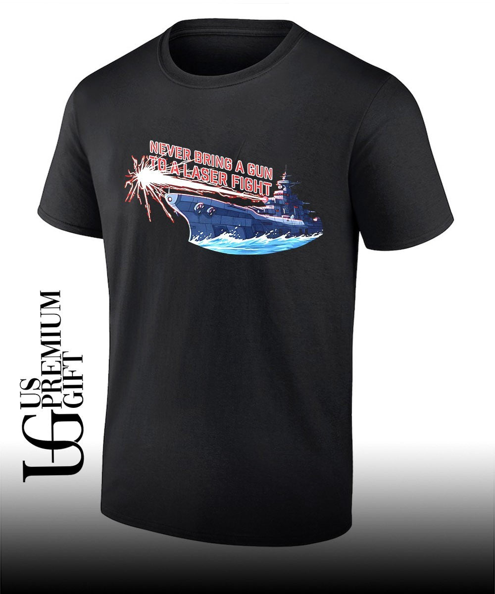 Space Battleship Yamato Never Bring a Gun to a Laser Fight shirt
