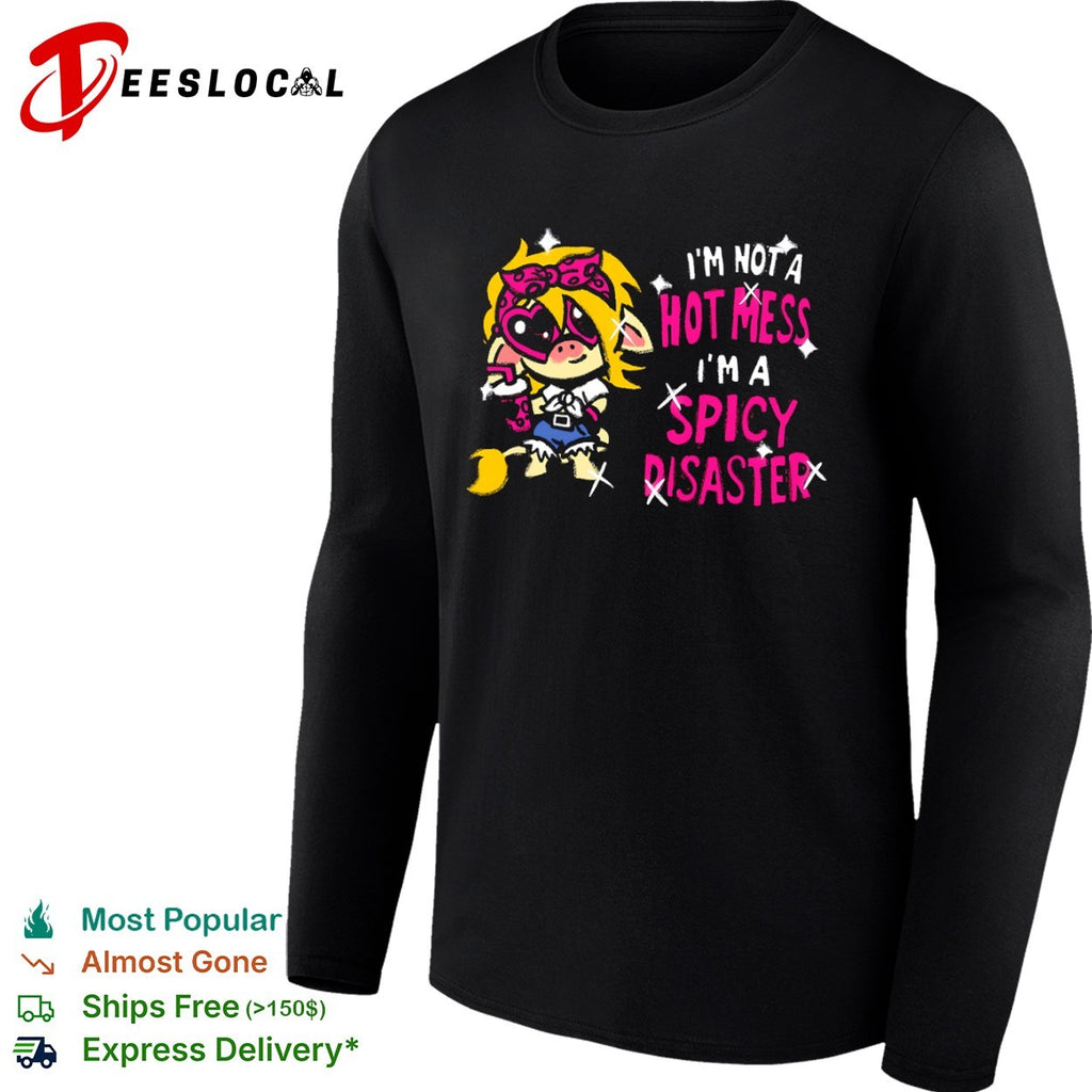 Spicy Disaster I am not a hot mess chibi cow shirt