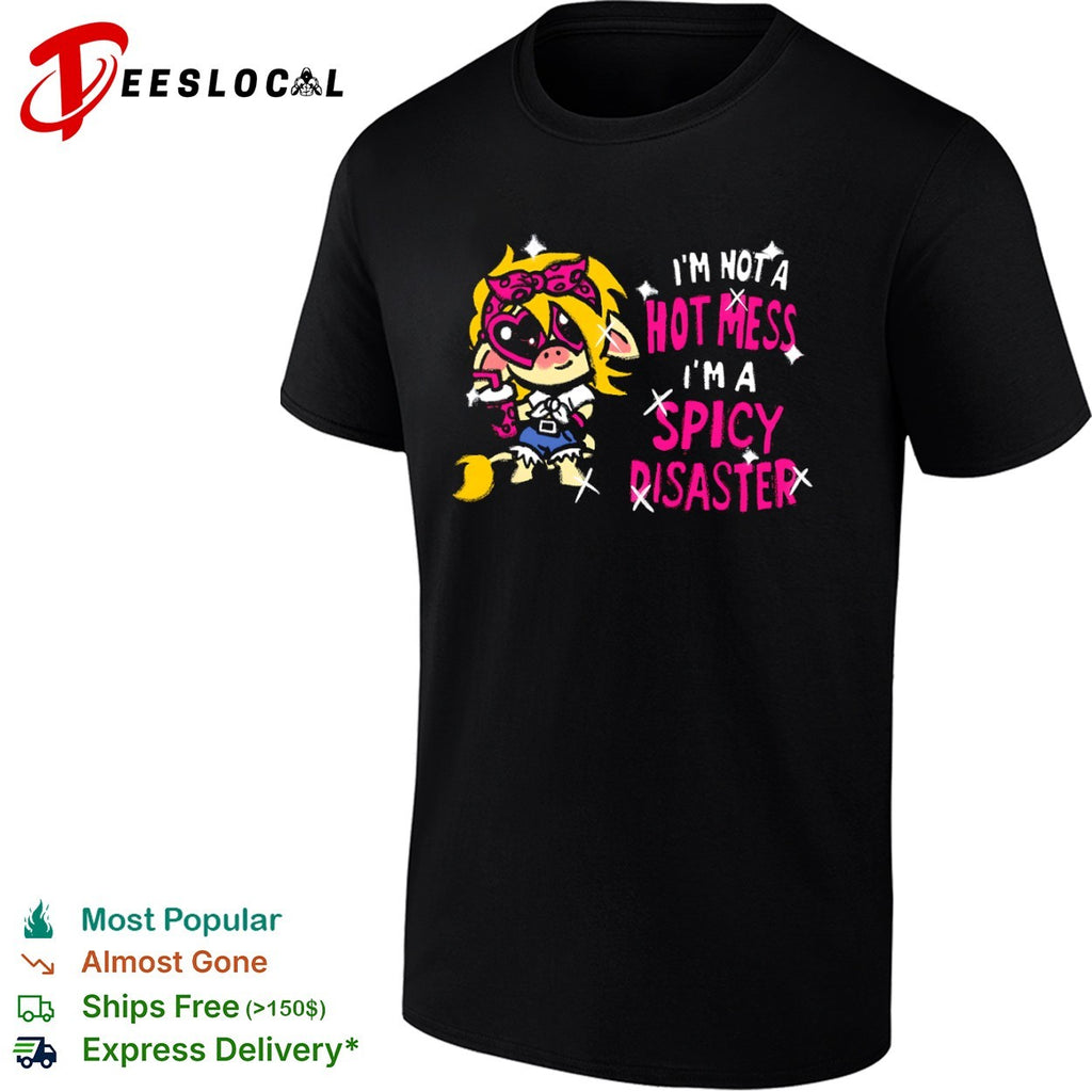 Spicy Disaster I am not a hot mess chibi cow shirt