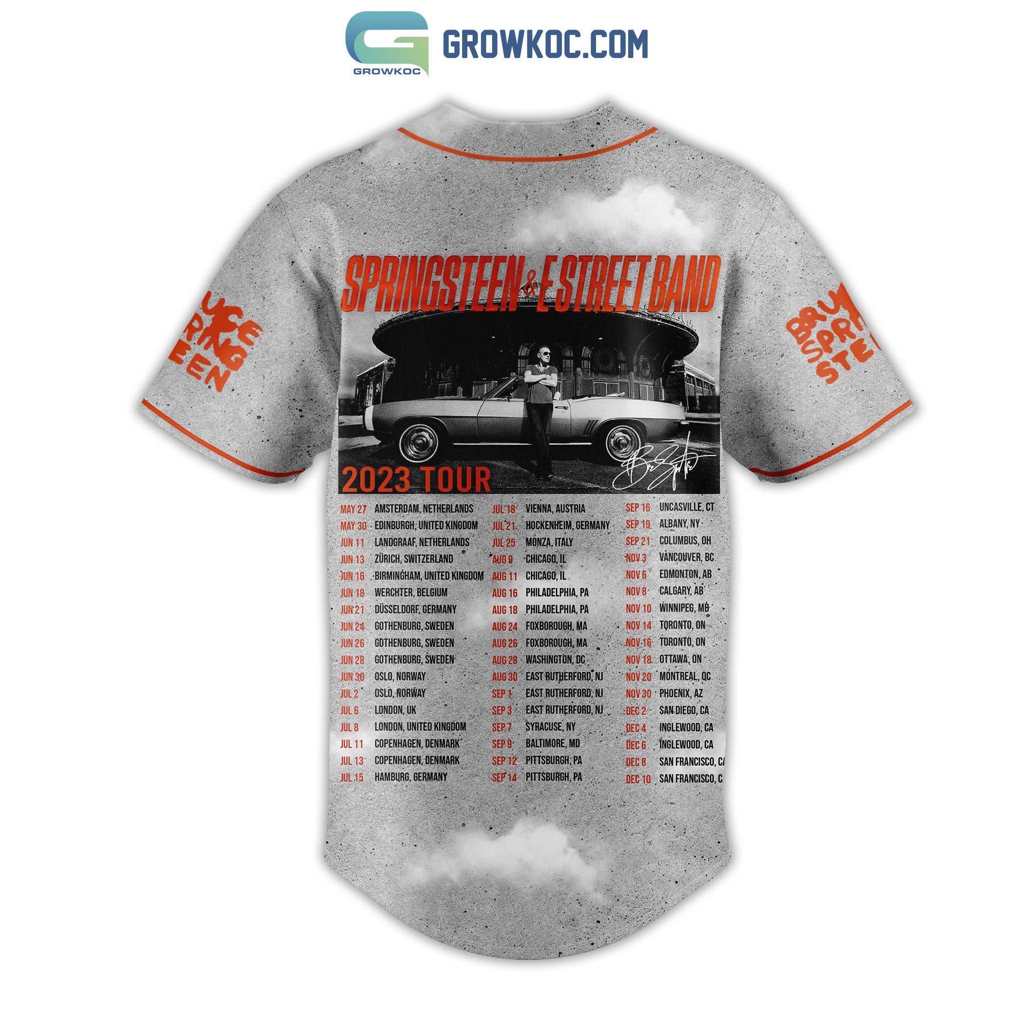 Springstreen&Estreet Band 2023 Tour Baseball Jersey