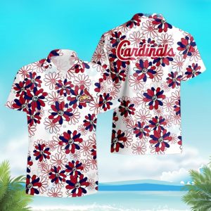 St. Cardinals Hawaiian Shirt Flower Pattern Gift, St Louis Cardinals Hawaiian Shirt