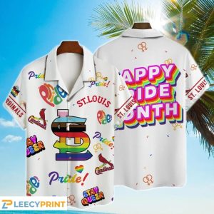 St Louis Cardinals MLB Happy Pride Month Hawaiian Shirt, Cardinals Hawaiian Shirt