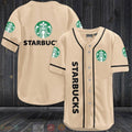 FASHION Starbucks Baseball Jerseys Botton Shirt