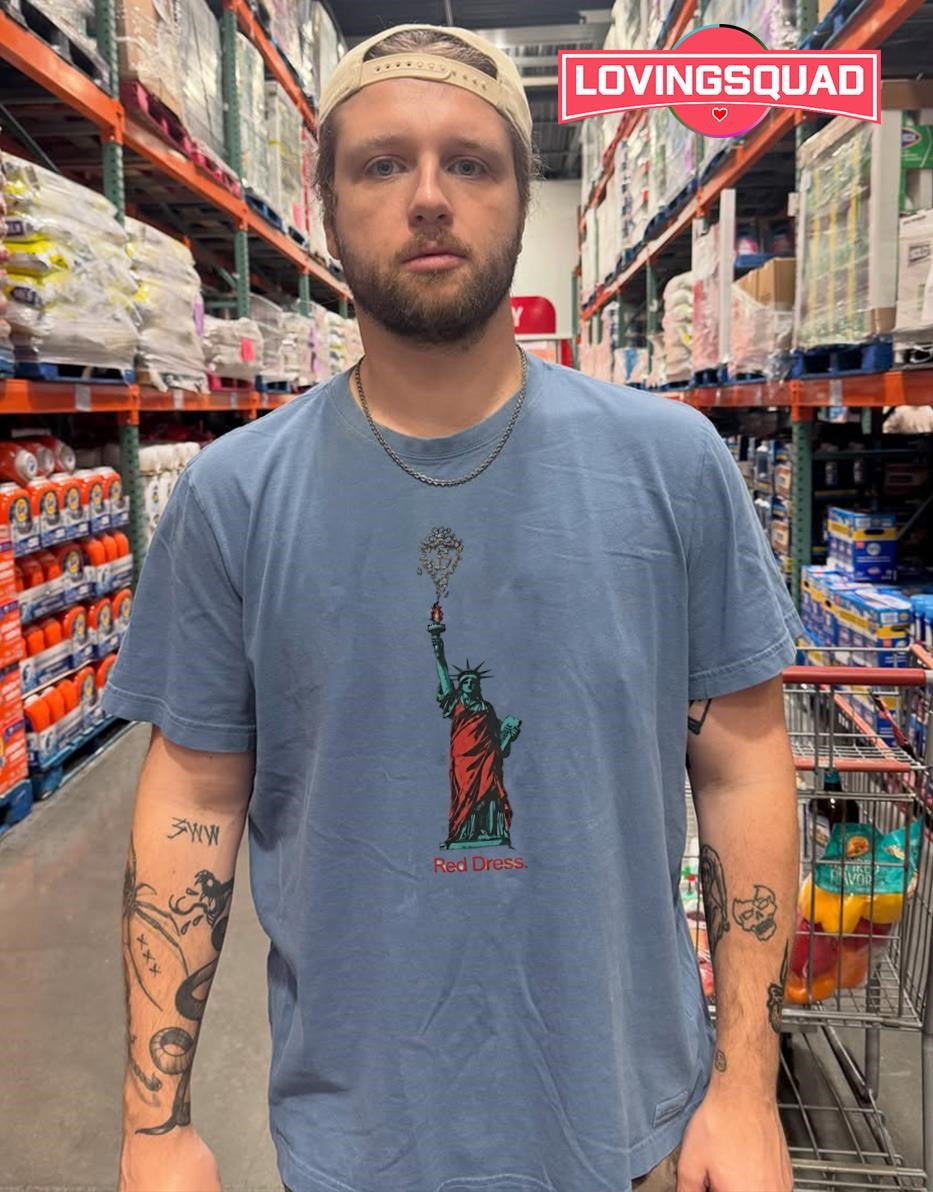 Statue of Liberty in a Red Dress New York City shirt