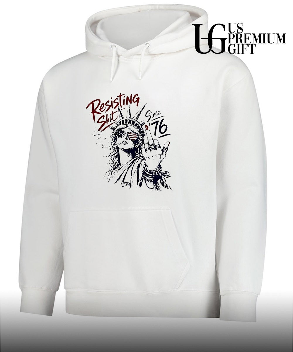 Statue of Liberty middle fingher Resisting shit since 76 American Patriotism shirt