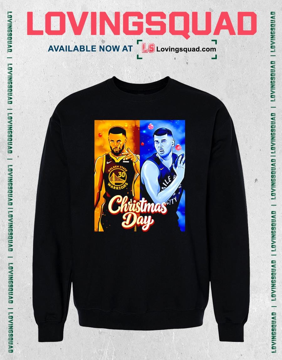 Stephen Curry Golden State Warriors vs Denver Nuggets Jokic Christmas Day T-Shirt