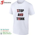 Stop and think top a twink funny shirt