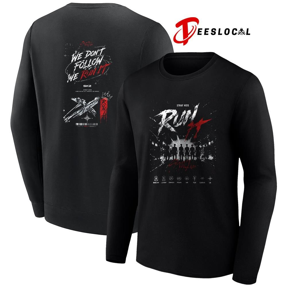 Stray Kid run it we don’t follow we run it graphic shirt