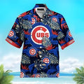 Summer Aloha MLB Chicago Cubs Palm Leaves Pattern Hawaiian Shirt - Cubs Hawaiian Shirt