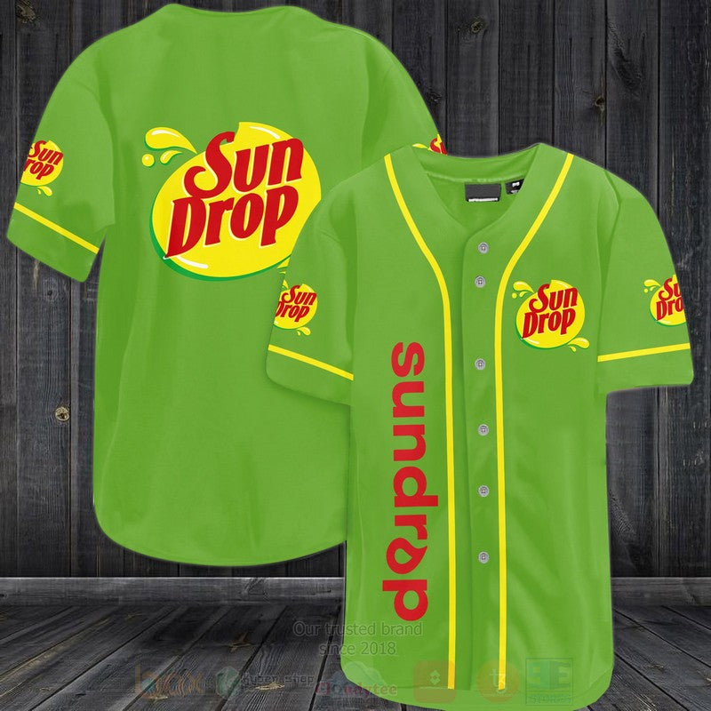 FASHION Sun Drop Baseball Jerseys Botton Shirt
