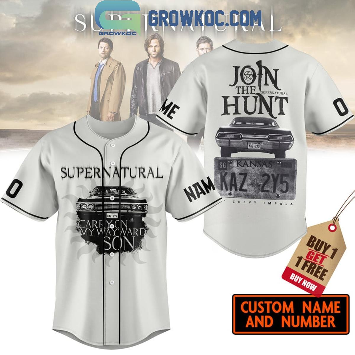 Supernatural Carry On My Wayward Son Personalized Baseball Jersey