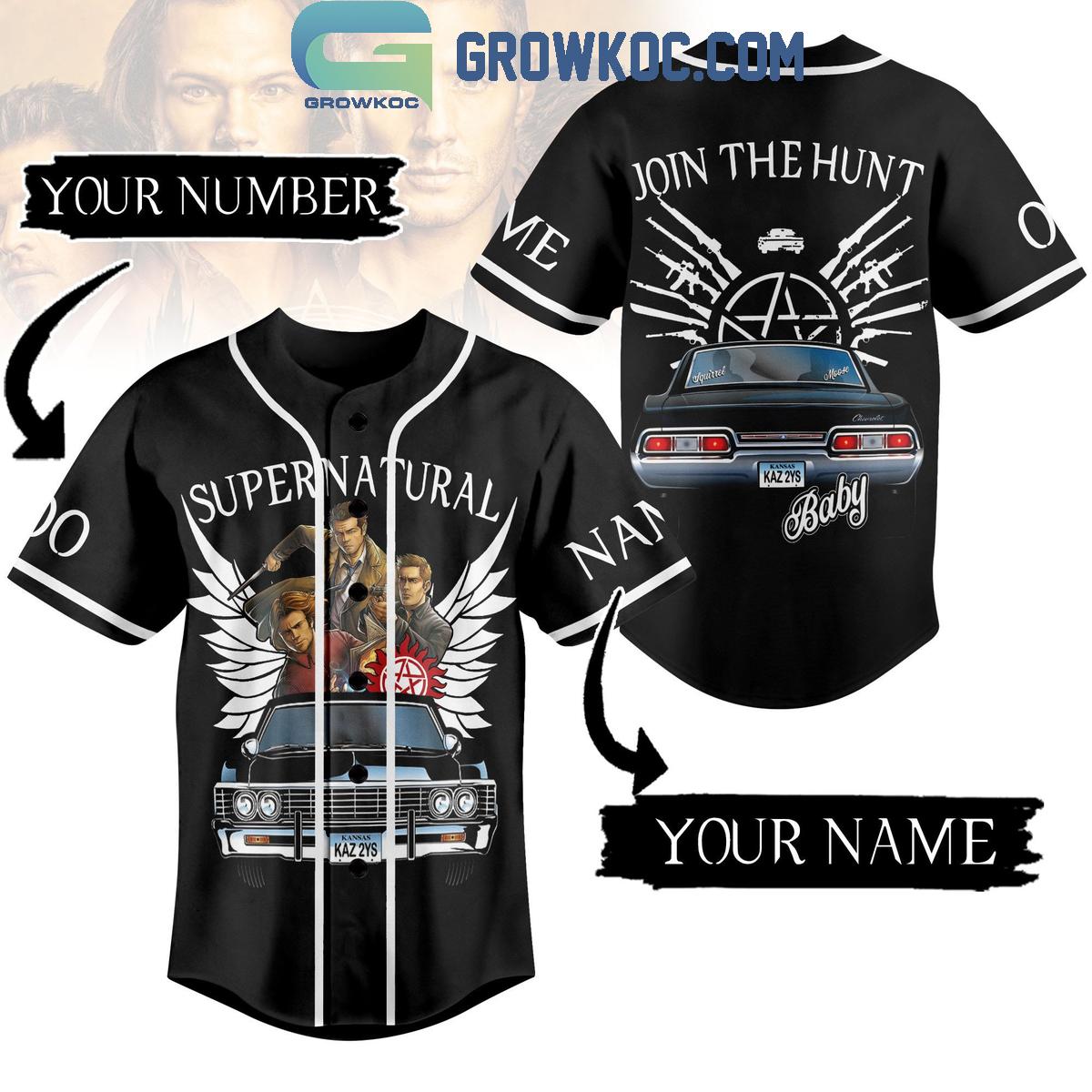 Supernatural Join The Hunt Baby Personalized Baseball Jersey