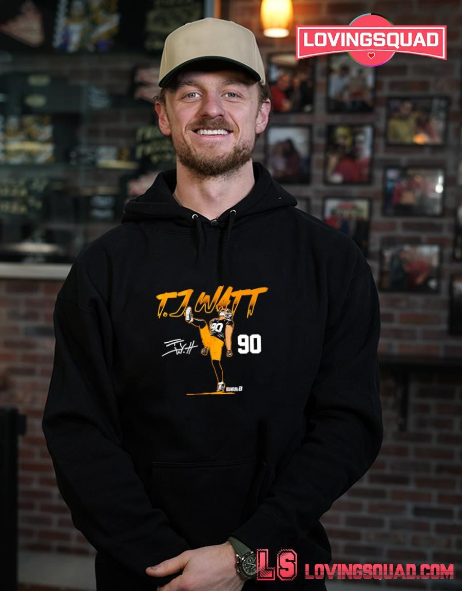 T.J. Watt Name & Number Pose Signature T-Shirt
