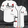 Take 1 Lounge white Baseball shirt