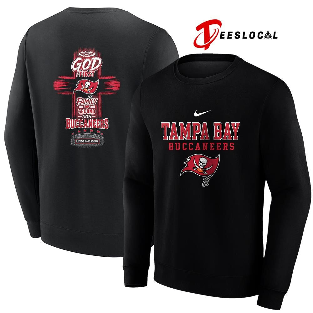 Tampa Bay Buccaneers God first family second cross shirt