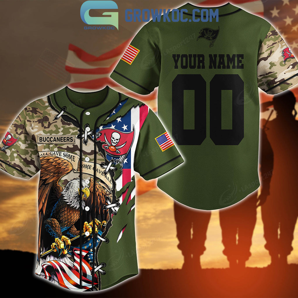 Tampa Bay Buccaneers Veteran Proud Of America Personalized Baseball Jersey