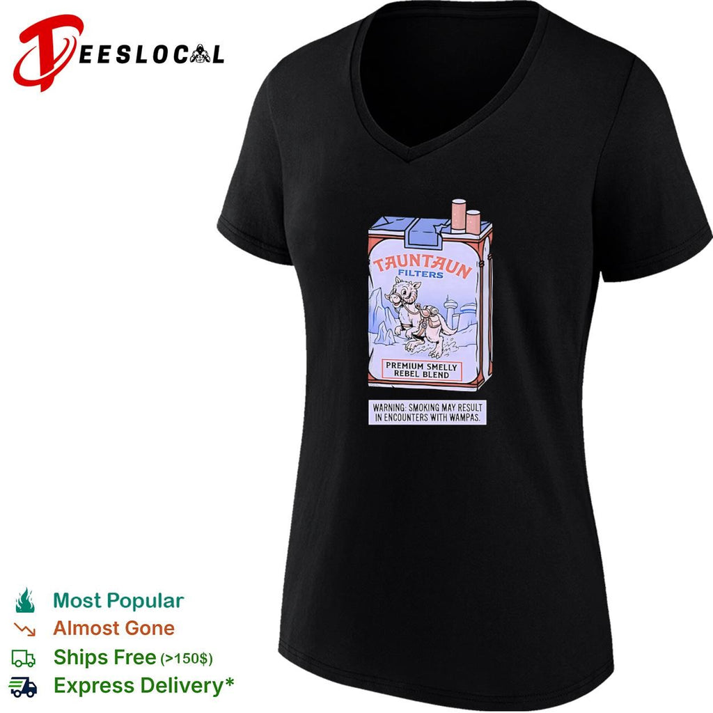Tauntaun Filters Cigarettes warning smoking may result in encounters with wampas shirt