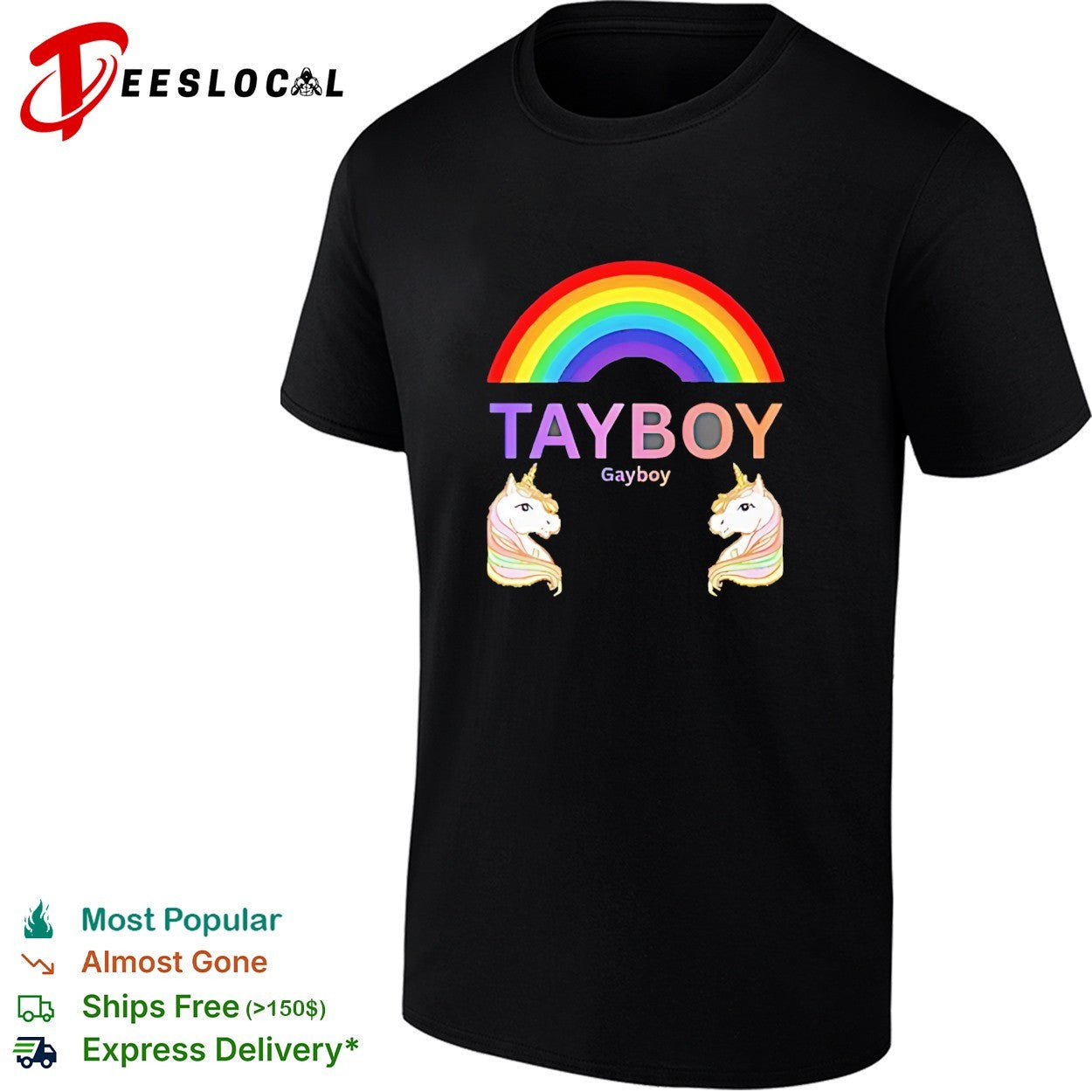Tay boy gay boy unicorn rainbow shirt
