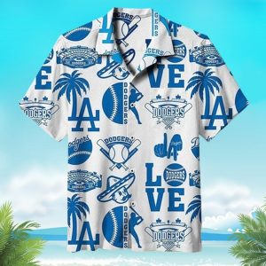 Team Los Angeles Dodgers Symbol Hawaiian Shirt, LA Dodgers Hawaiian Shirt
