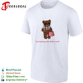 Teddy bear holding coffee out buying silly little treats shirt