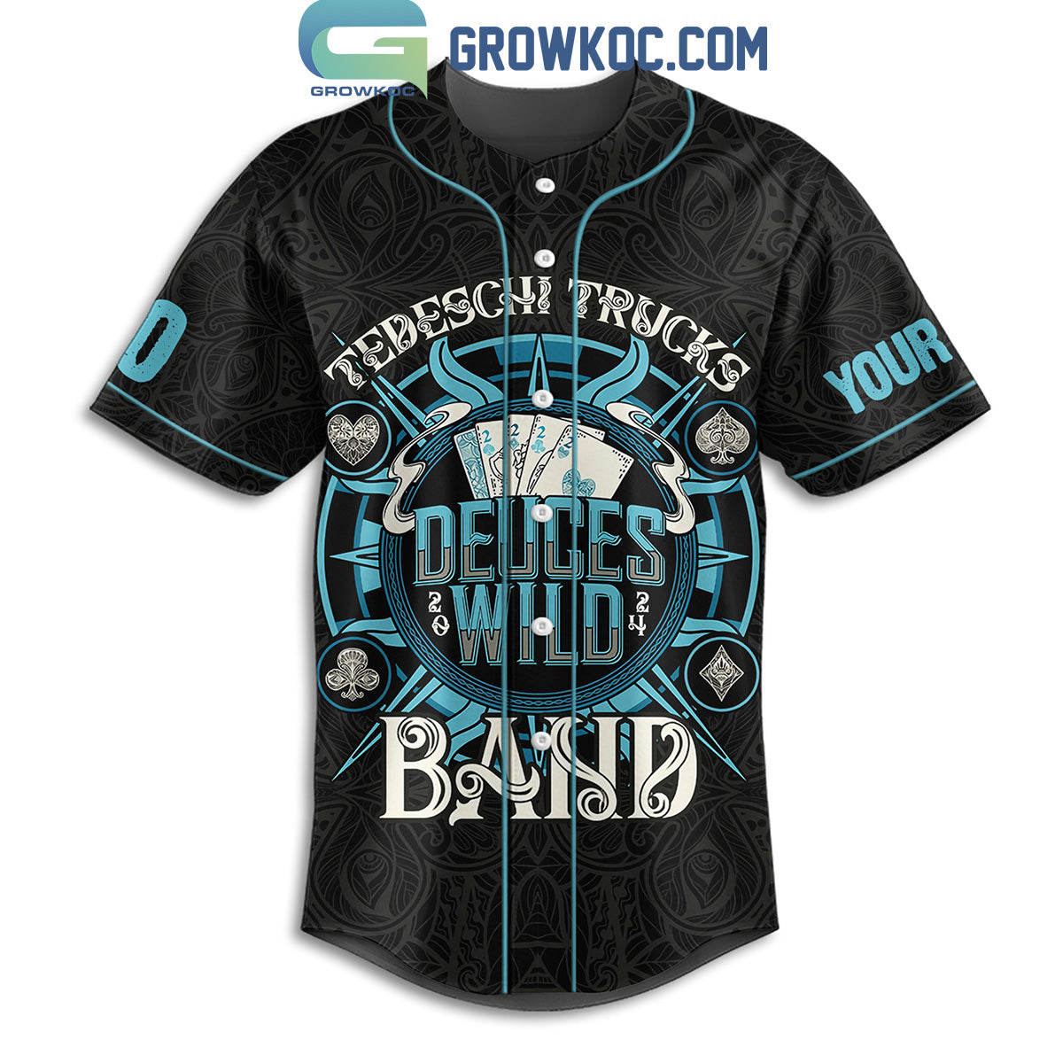 Tedeschi Trucks Band Deuces Wild 2024 Tour Personalized Baseball Jersey
