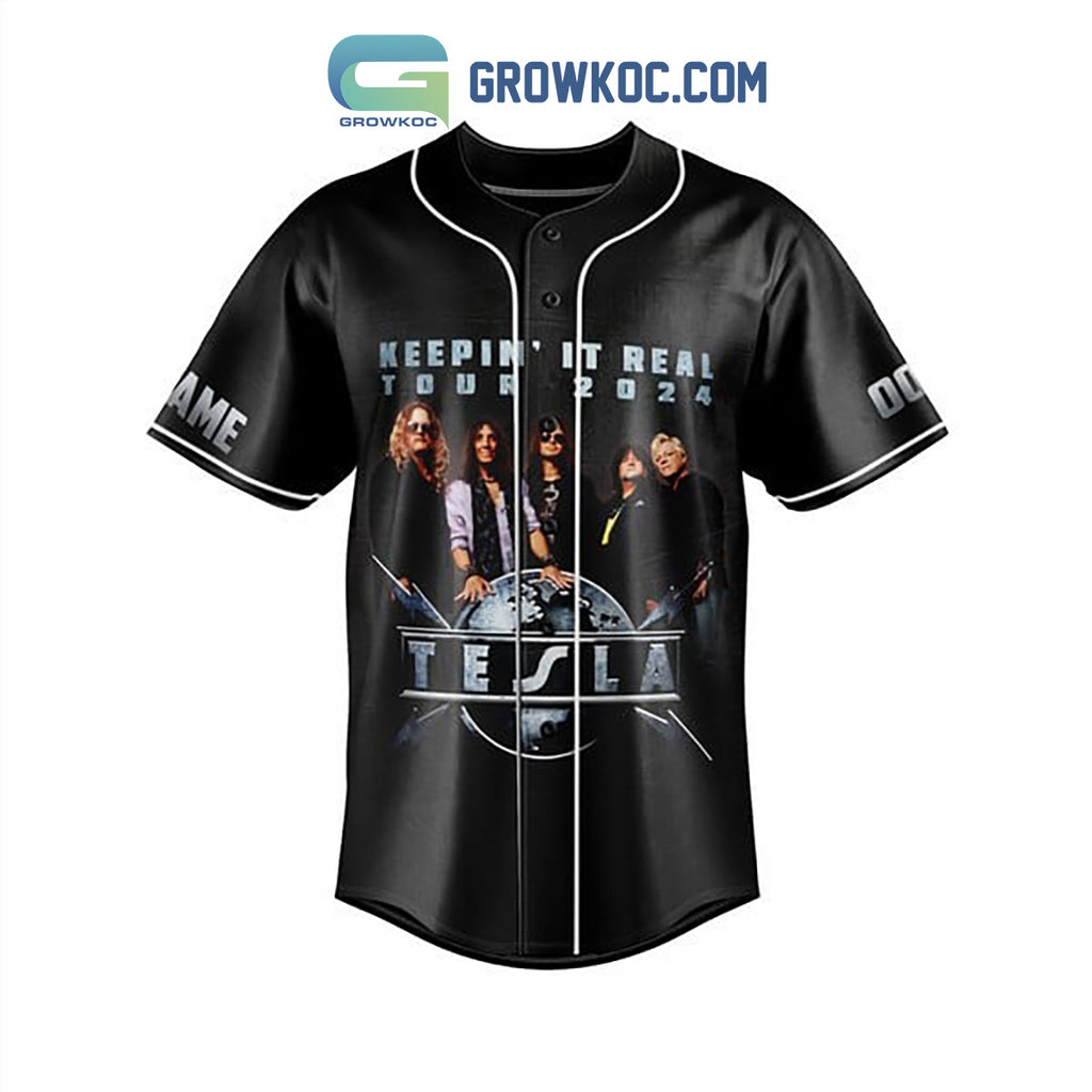 Tesla Keepin’ It Real Tour 2024 Personalized Baseball Jersey