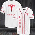 FASHION Tesla Motors Baseball Jerseys Botton Shirt