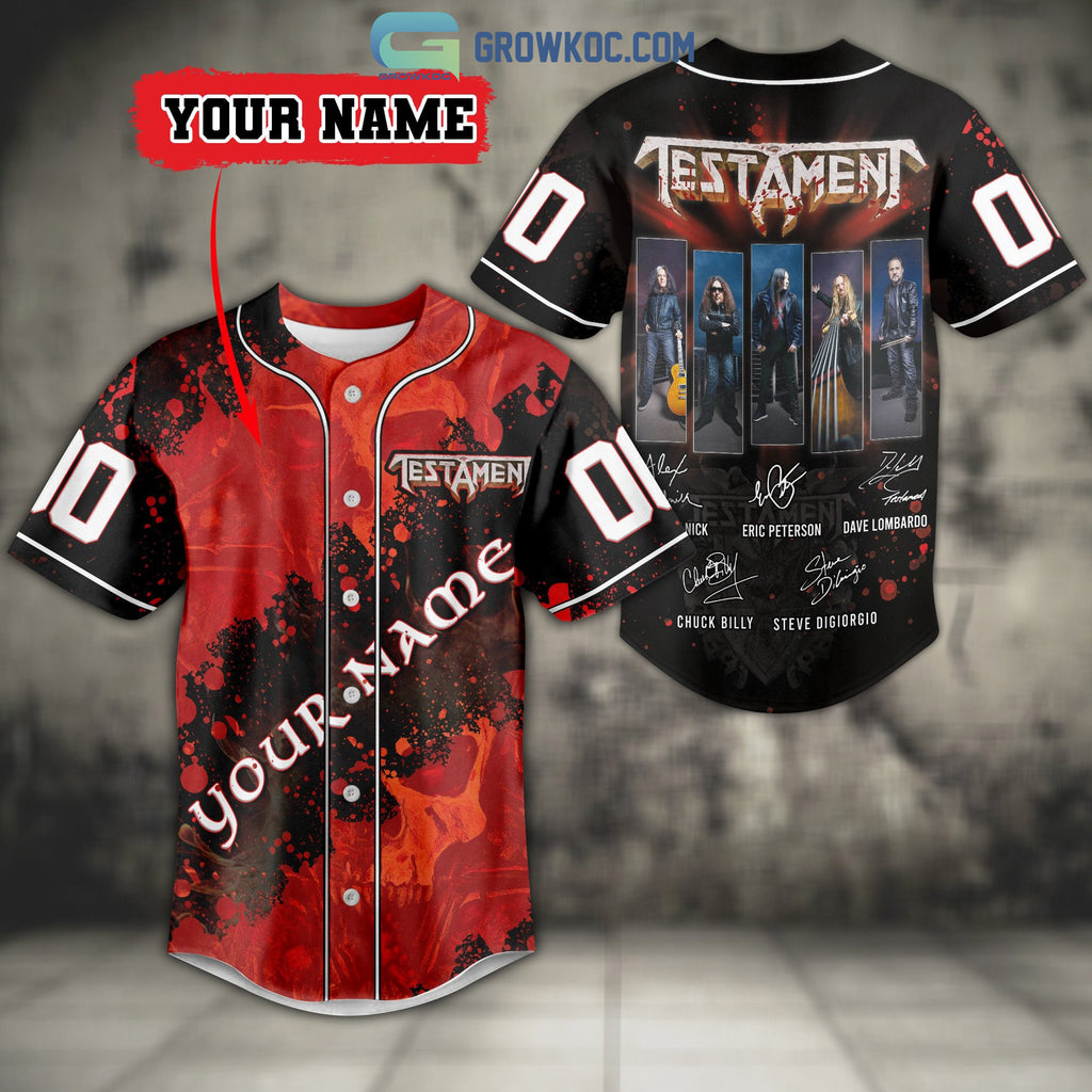 Testament Band Tour Personalized Baseball Jersey