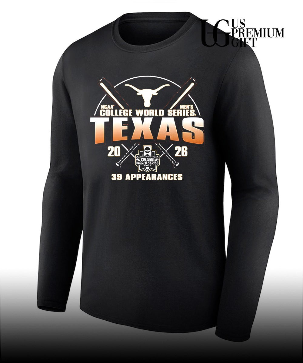 Texas Longhorns 2026 NCAA Men’s College World Series Bound 39 appearances T-shirt
