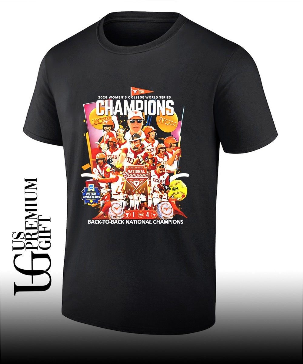Texas Longhorns 2026 Women’s College Series Back To Back National Champions shirt