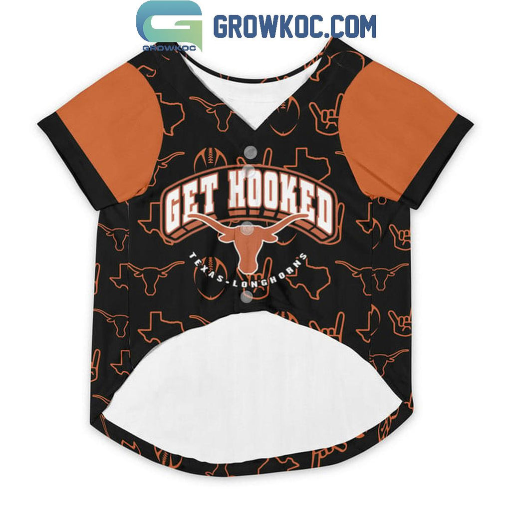 Texas Longhorns Get Hooked Pet Baseball Jersey
