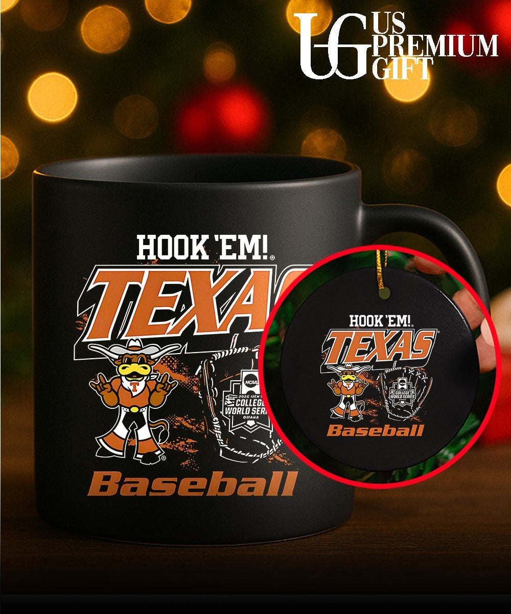 Texas Longhorns NCAA Men’s 2026 College World Series Hook Em Baseball shirt