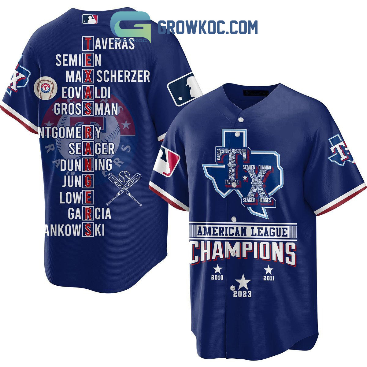 Texas Rangers American League Champions 2023 Baseball Jersey