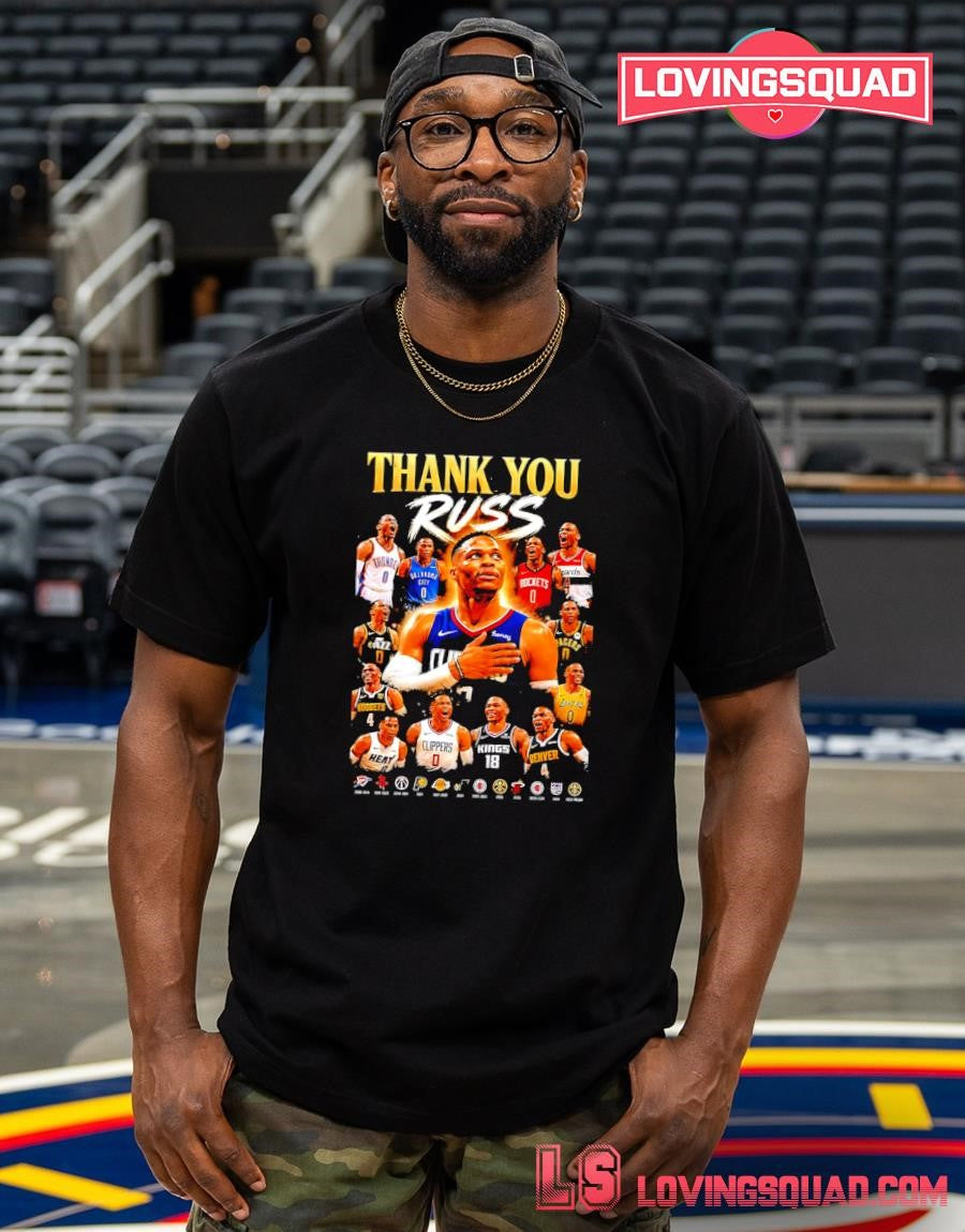 Thank You Russell Westbrook NBA Basketball Career Timeline History Graphic T-shirt