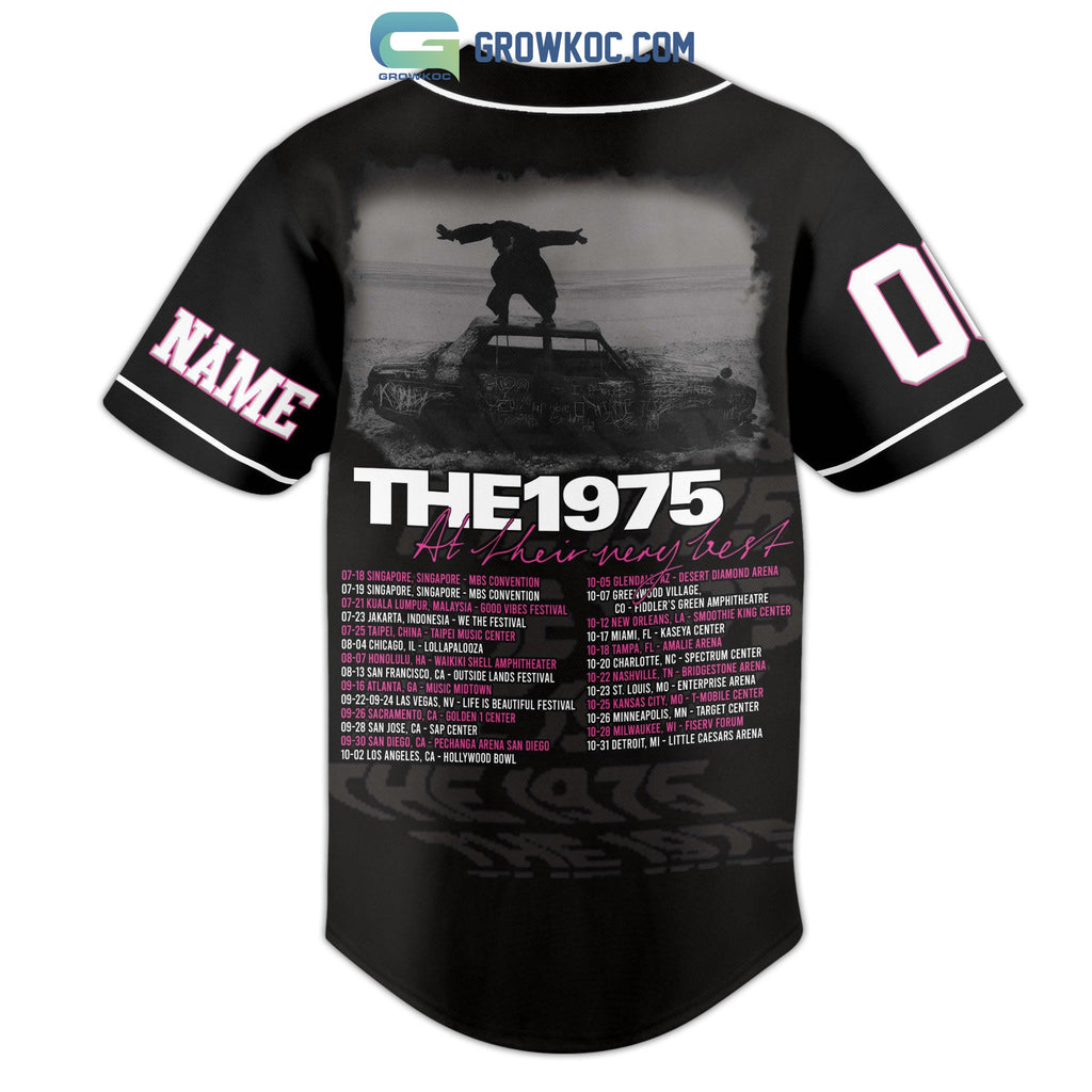 The 1975 At Their Very Best Tour 2023 Black Design Baseball Jersey