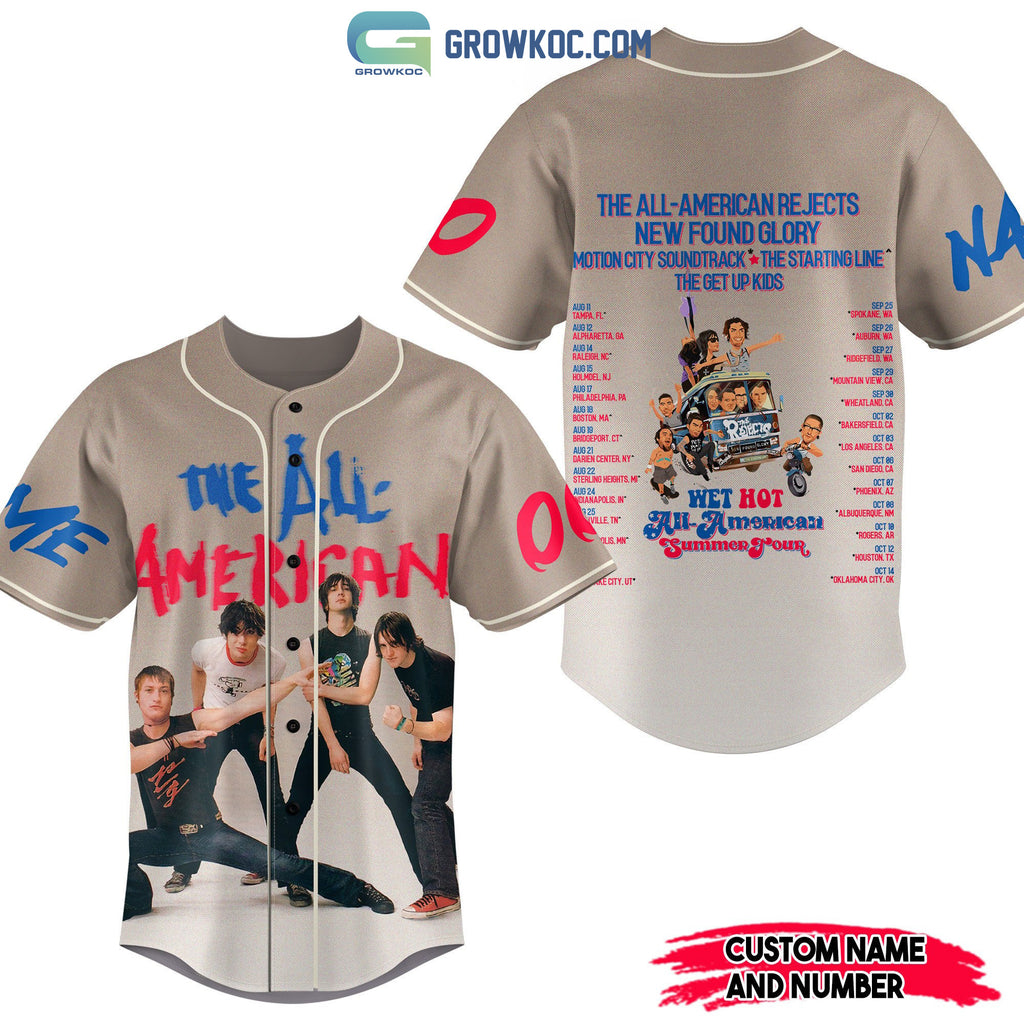 The All American Rejects New Found Glory Personalized Baseball Jersey